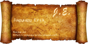 Jagyugy Erik névjegykártya